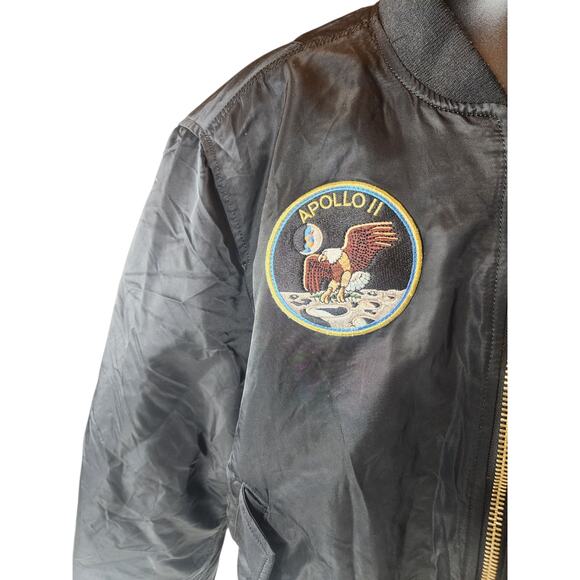 Alpha Industries NASA Apollo MA-1 Bomber Jacket Large Flight USAF Space Aviation - Picture 6 of 16